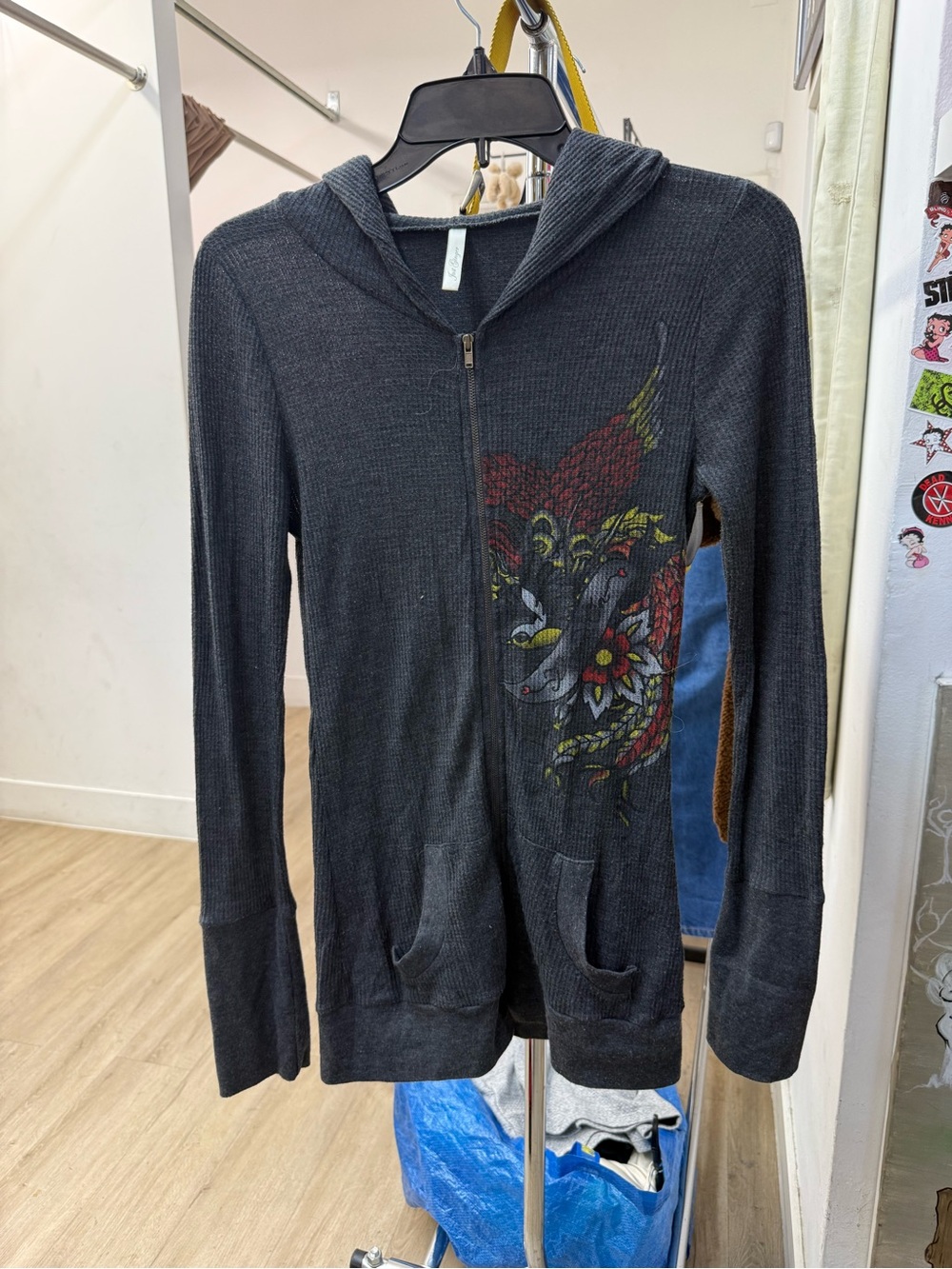Vtg Y2K Just Ginger Hoodie Dress Sz M